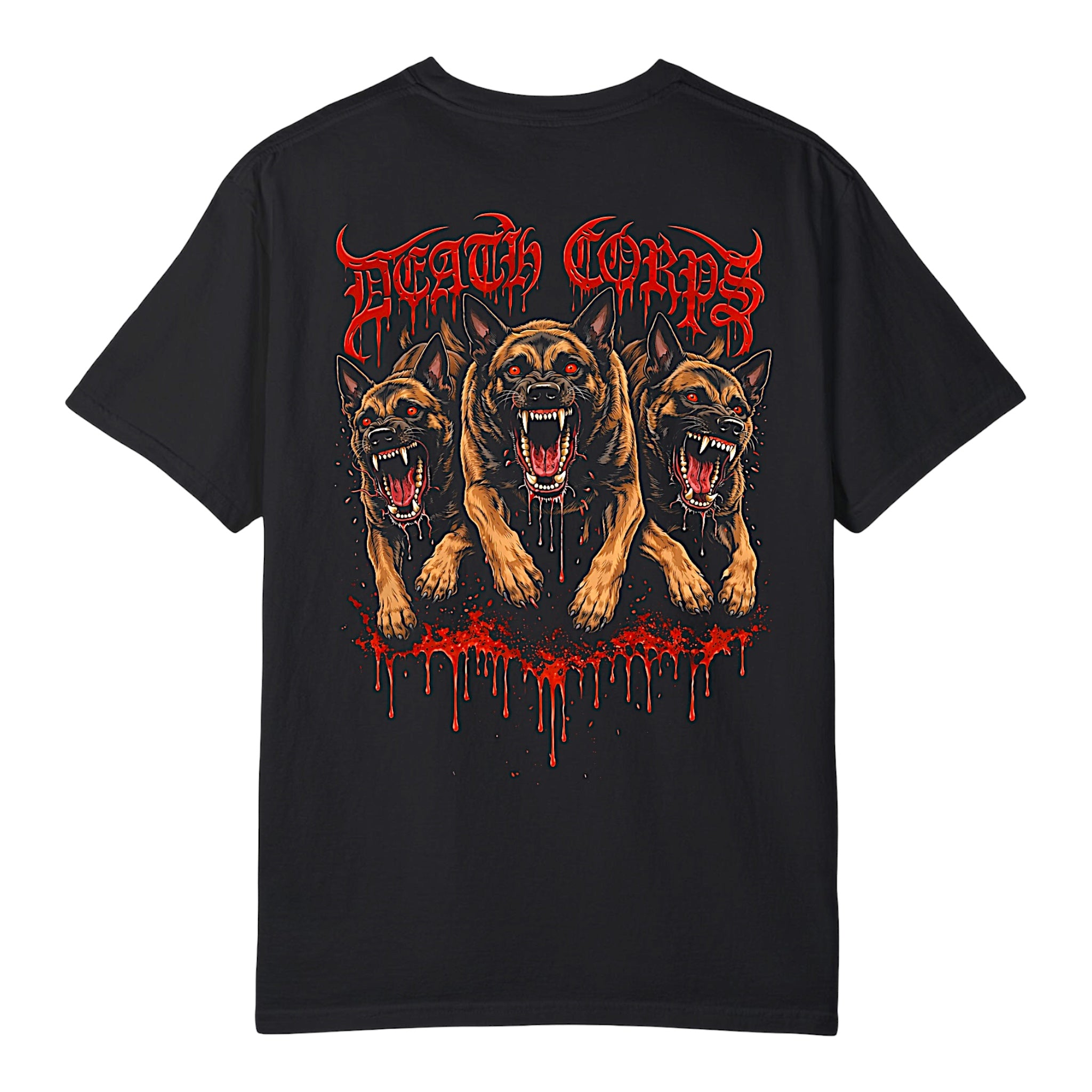 Mad Dogs Dog T-shirt black Bloody