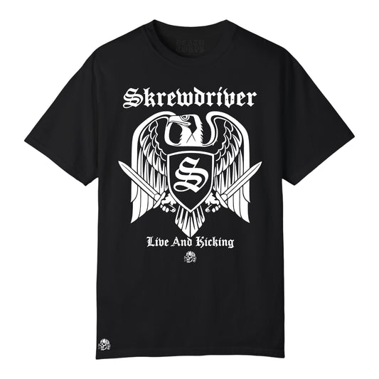 Skrewdriver live and kicking tee