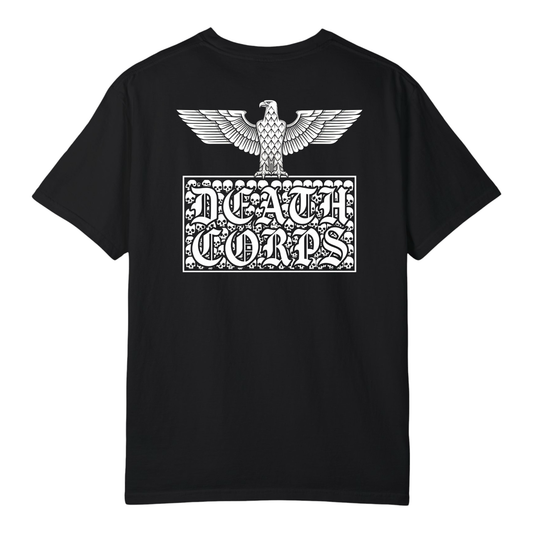 Death Corps Iron Eagle Skull Block Tee – Black Edition